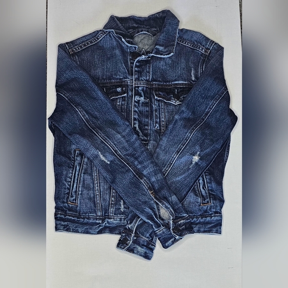 Abercrombie & Fitch Meredith Denim Trucker Jacket Women’s Small EUC RARE - Picture 1 of 4